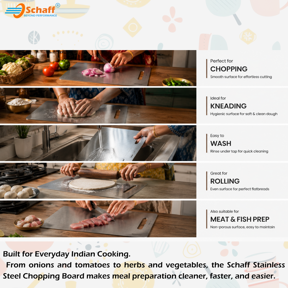 Schaff Chopping Board Size Guide