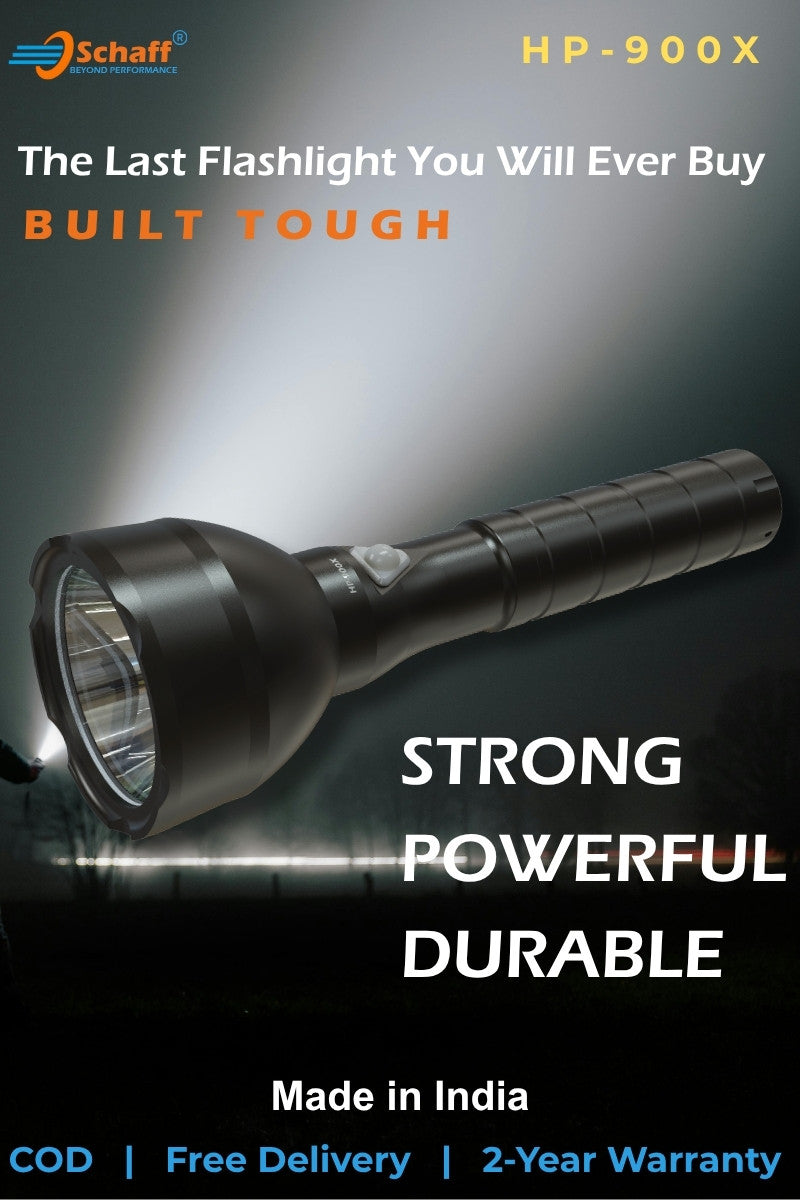 Schaff H-900X Premium Rechargeable Flashlight is Made in India