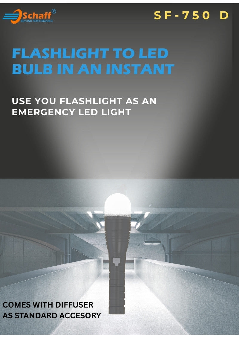 Schaff SF-750 D flashlight to LED bulb The Diffuser comes as a standard Accesory