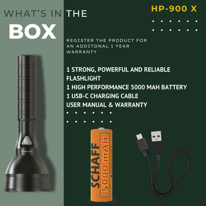 Schaff HP-900X Rechargeable LED Flashlight