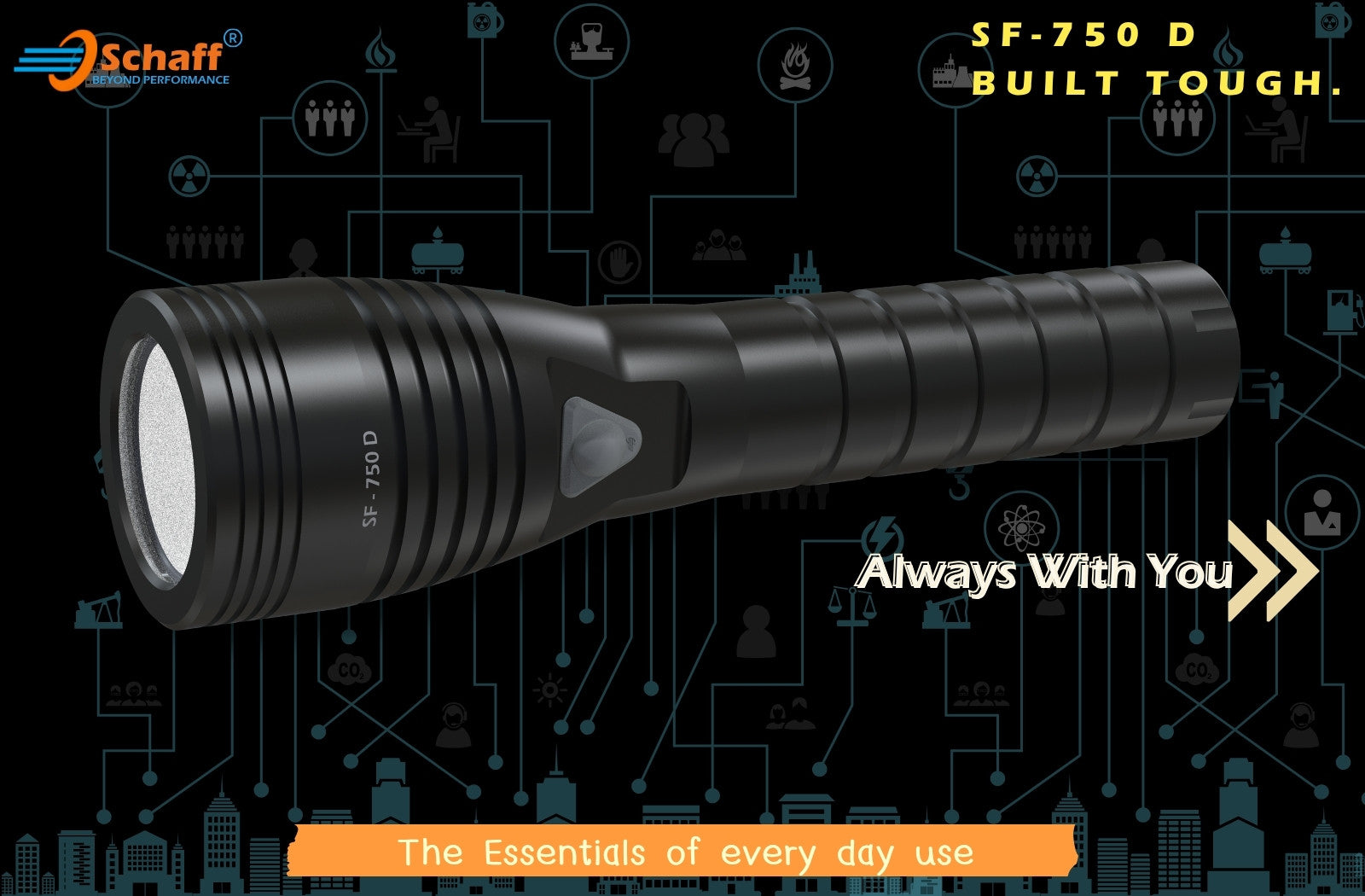 Schaff SF-750 D Premium Rechargeable Flashlight