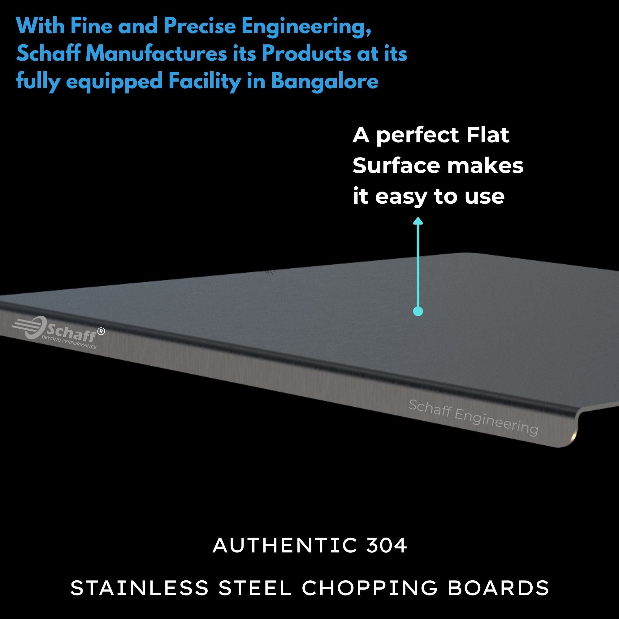 Schaff Premium Stainless Steel Chopping Board made in India