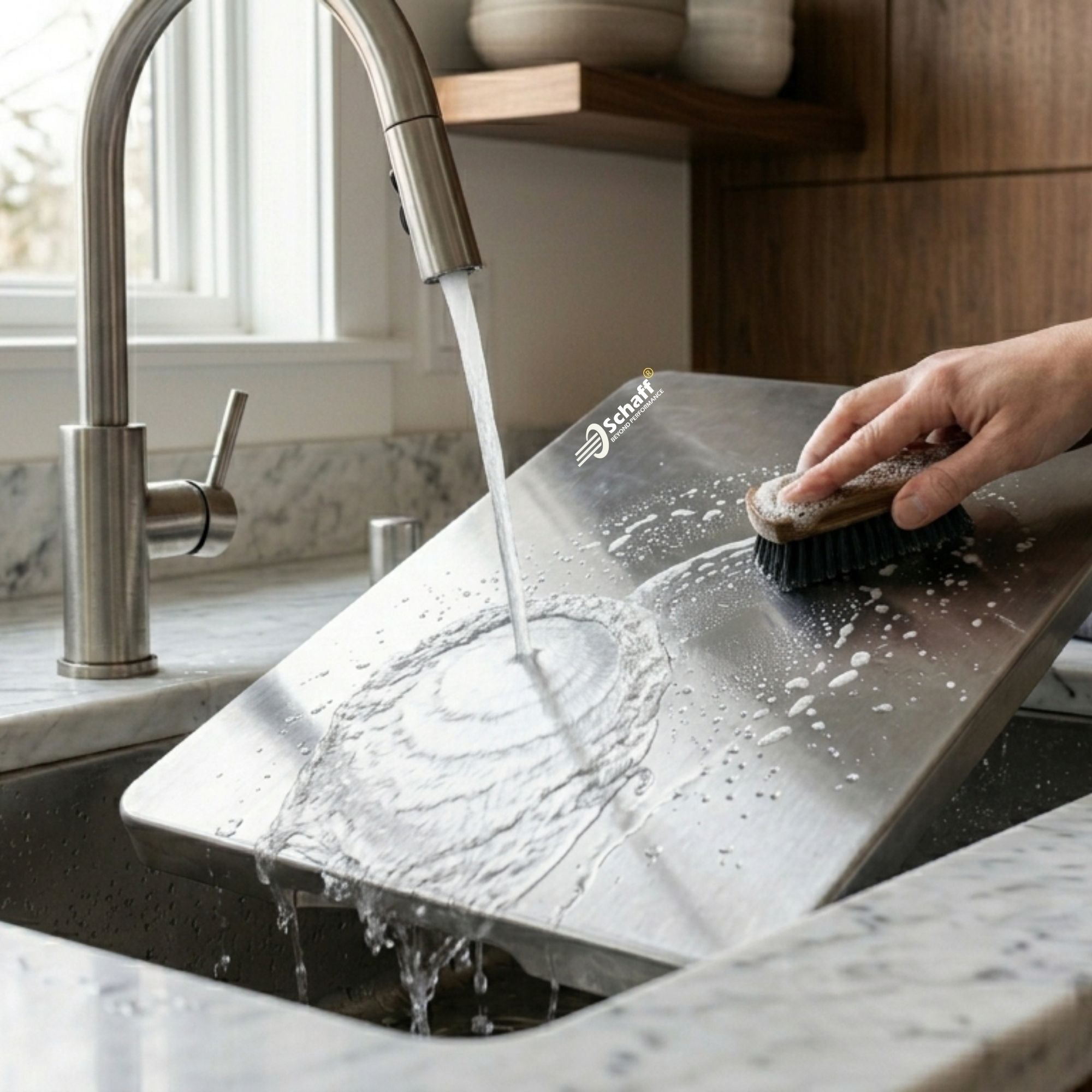 Schaff Premium Stainless Steel Chopping Board made in India for Food Preparation