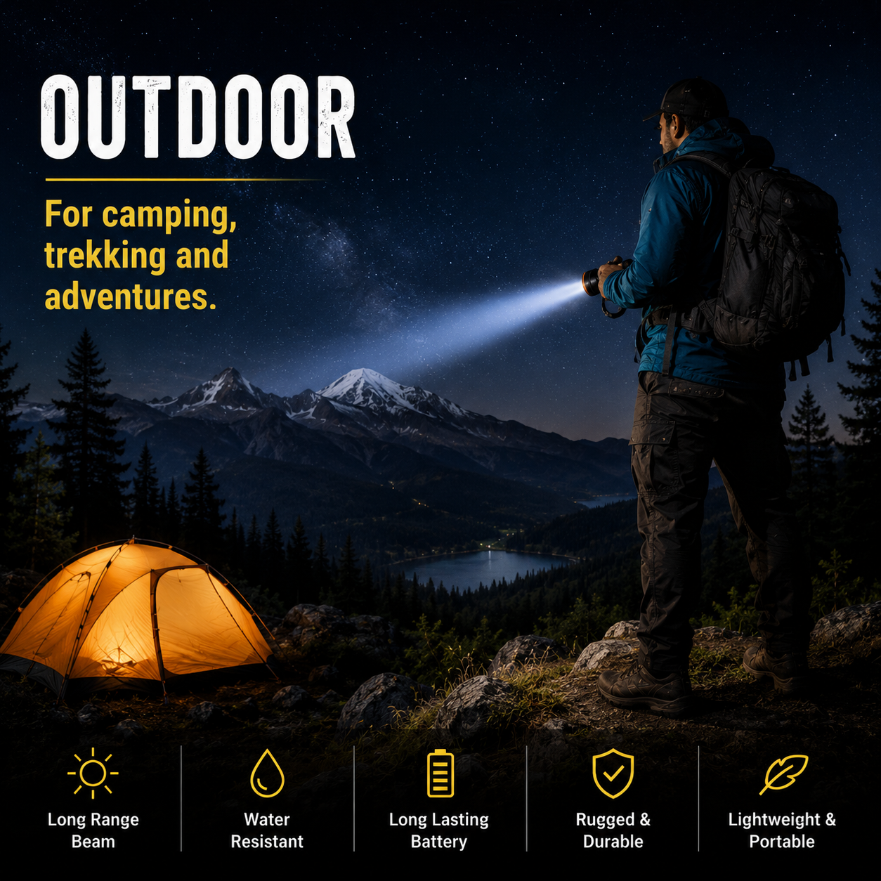 Outdoor trekking and camping with Schaff HP-900X